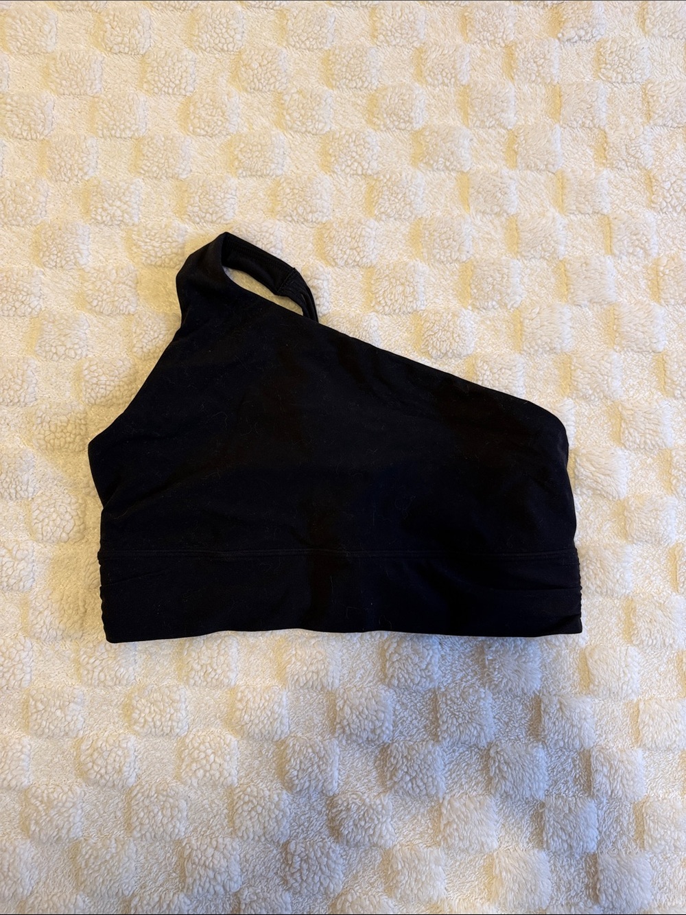 Athleta Black One-Shoulder Sports Bra